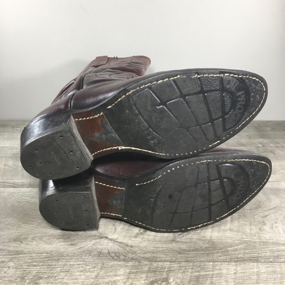 Vintage Chippewa Men’s Leather Wellington Western Cowboy Biker Soft Toe Boots 9 - Picture 8 of 11